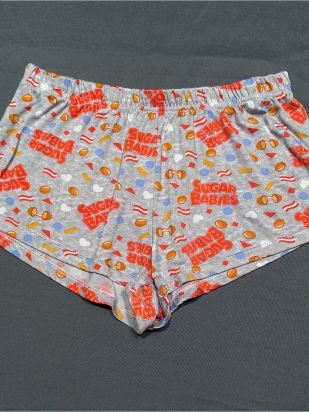 Sugar Babies Candy Grey Pajama Lounge Sleep Shorts